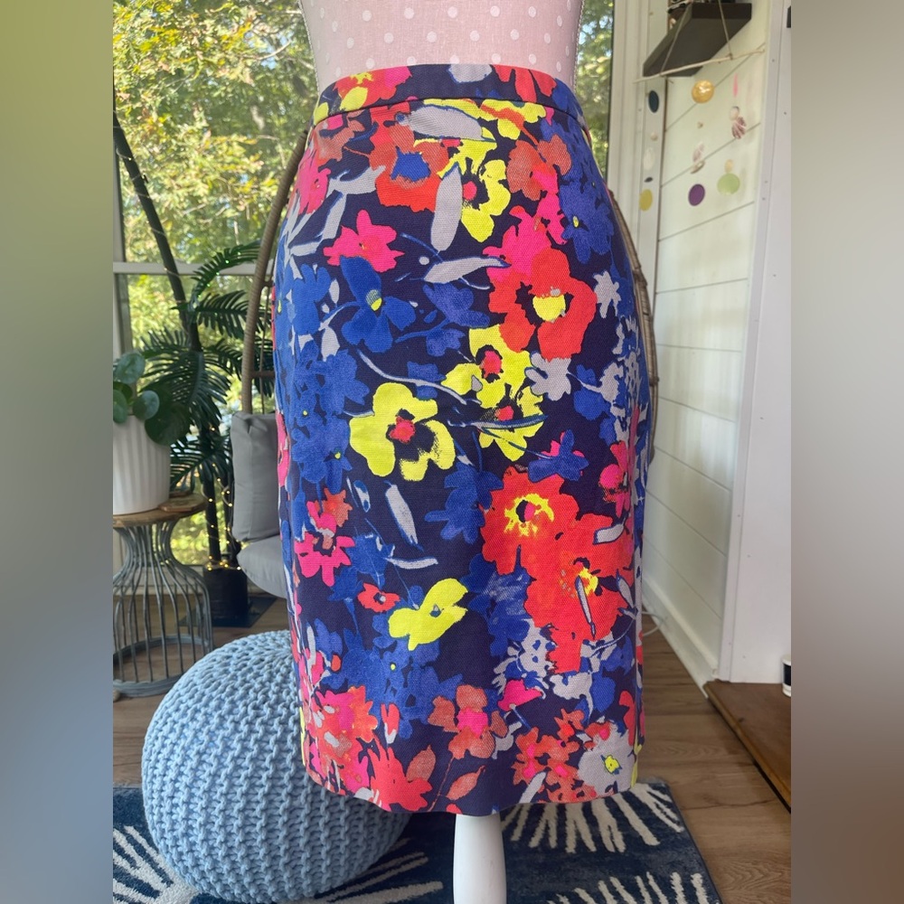 Loft Floral Multicolored Skirt Size 4